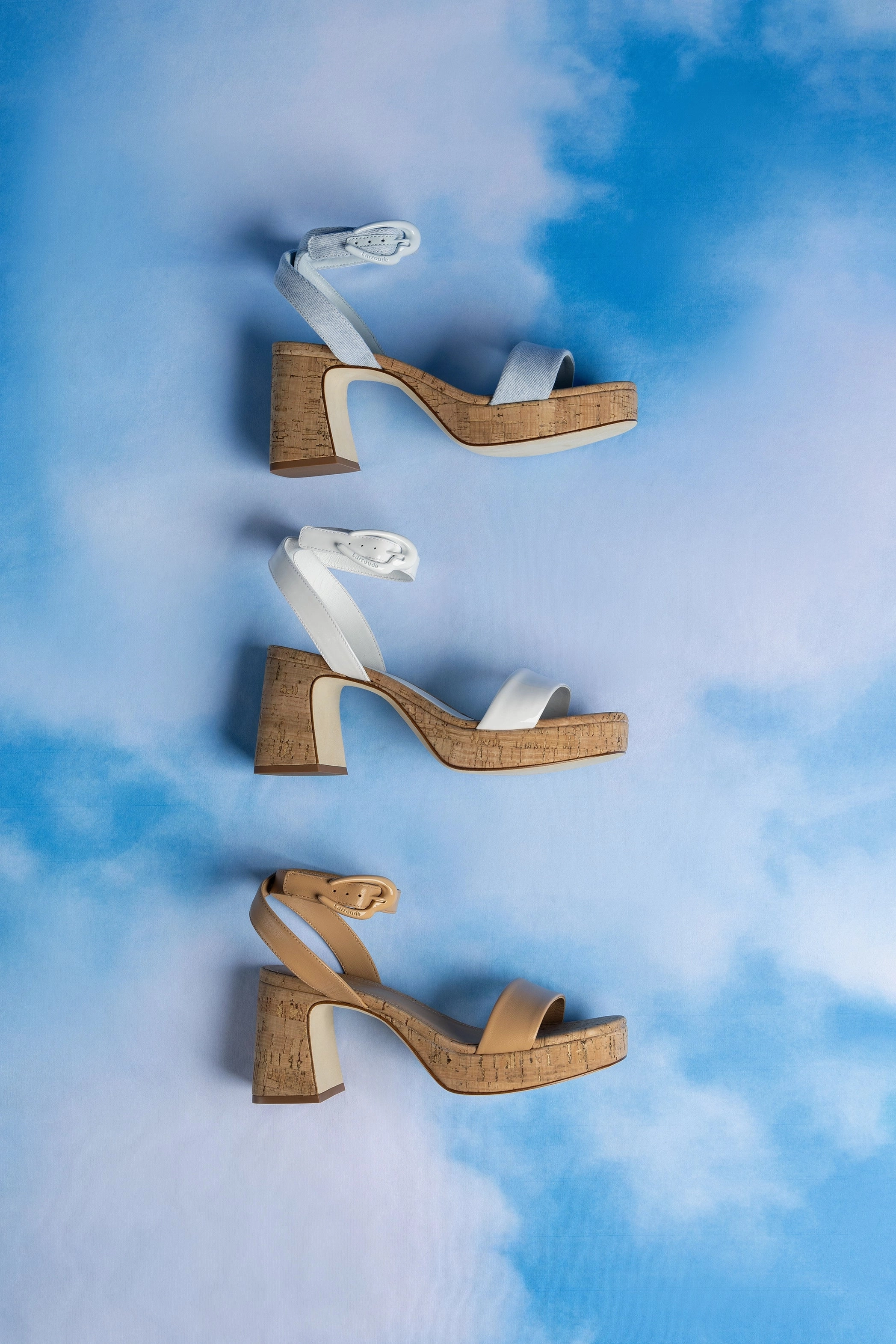 Dolly Verona Low Sandal In Tan Leather and Natural Cork