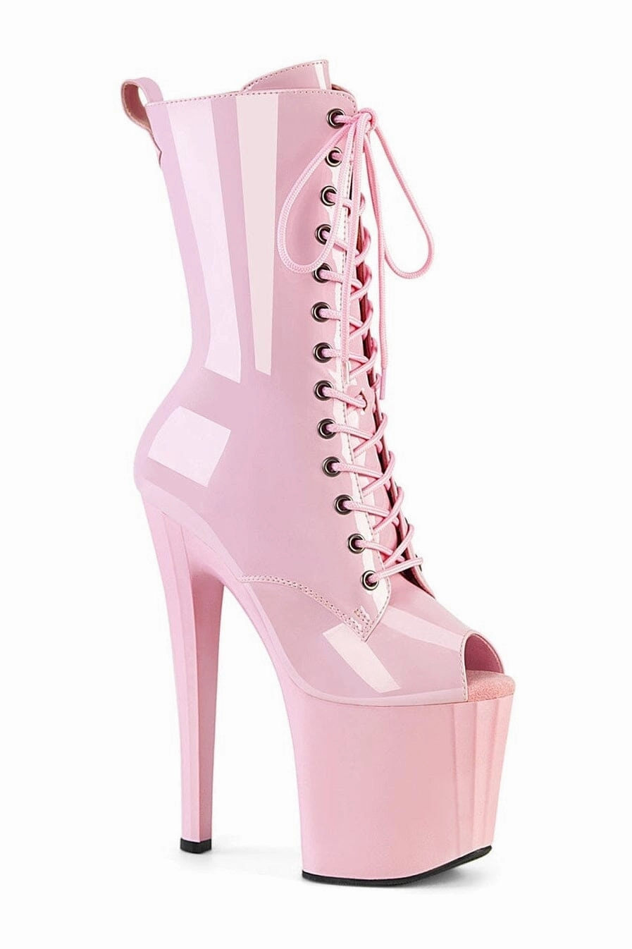 ENCHANT-1041 Pink Patent Ankle Boot