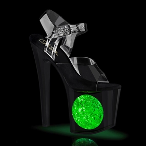 ENCHANT-708LT-CIRCLE Clear Vinyl Sandal