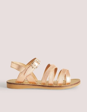 Everyday Sandals-Rose Gold Metallic