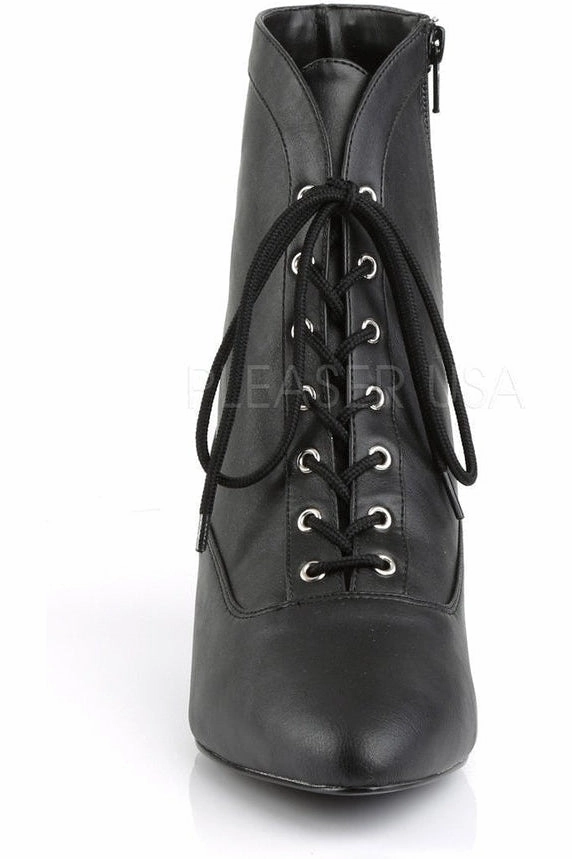 FAB-1005 Ankle Boot | Black Faux Leather