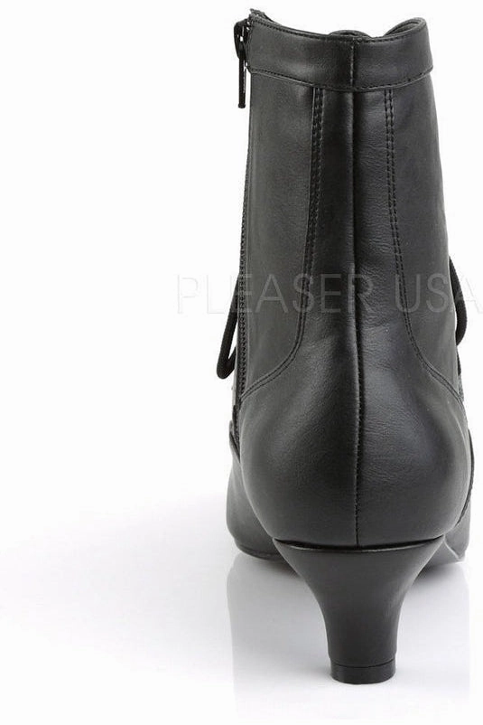 FAB-1005 Ankle Boot | Black Faux Leather