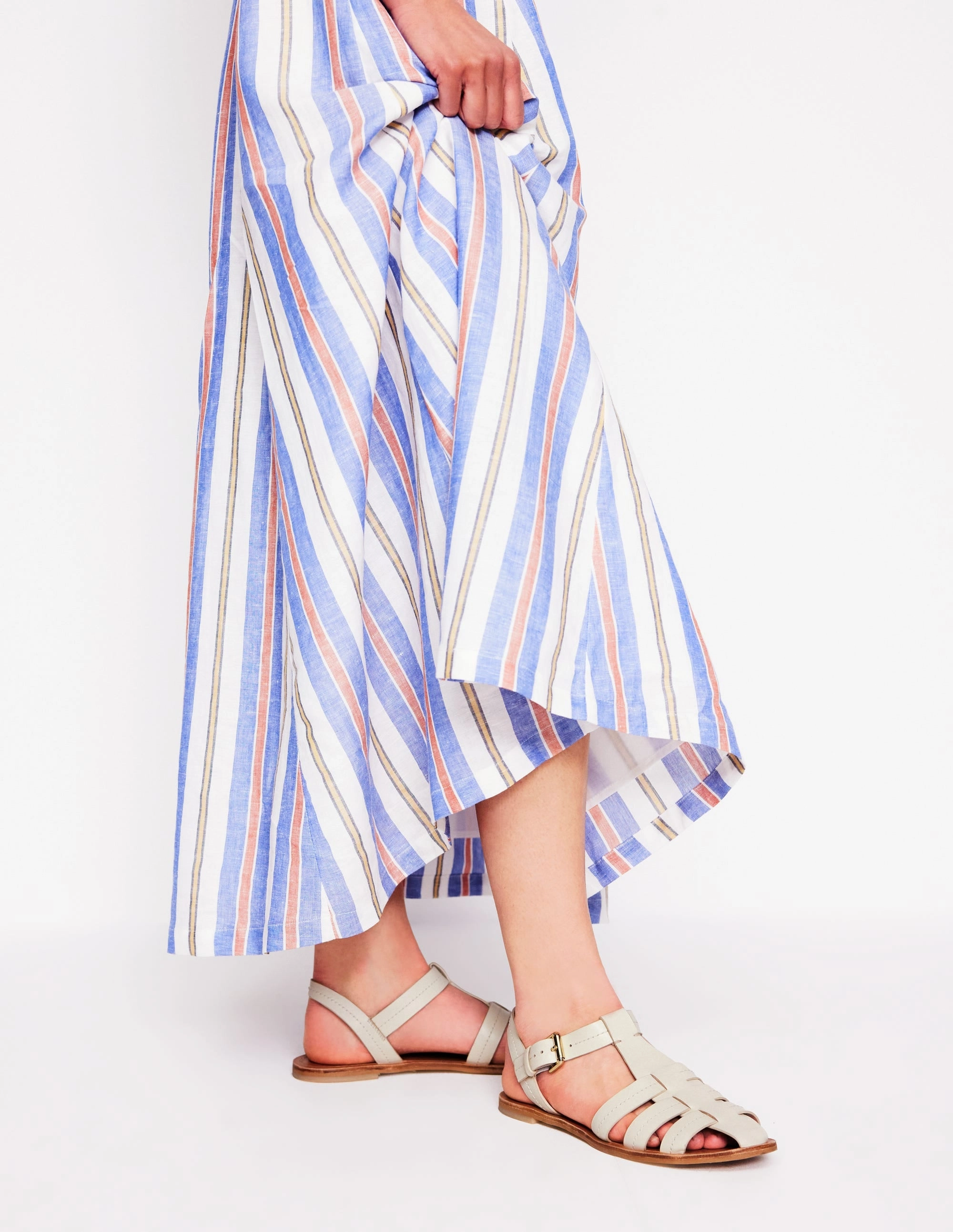Fisherman Flat Sandals-Ecru