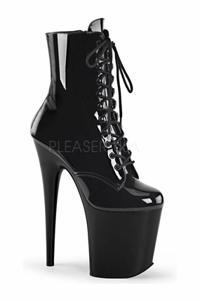 FLAMINGO-1020 Platform Boot  | Black Patent