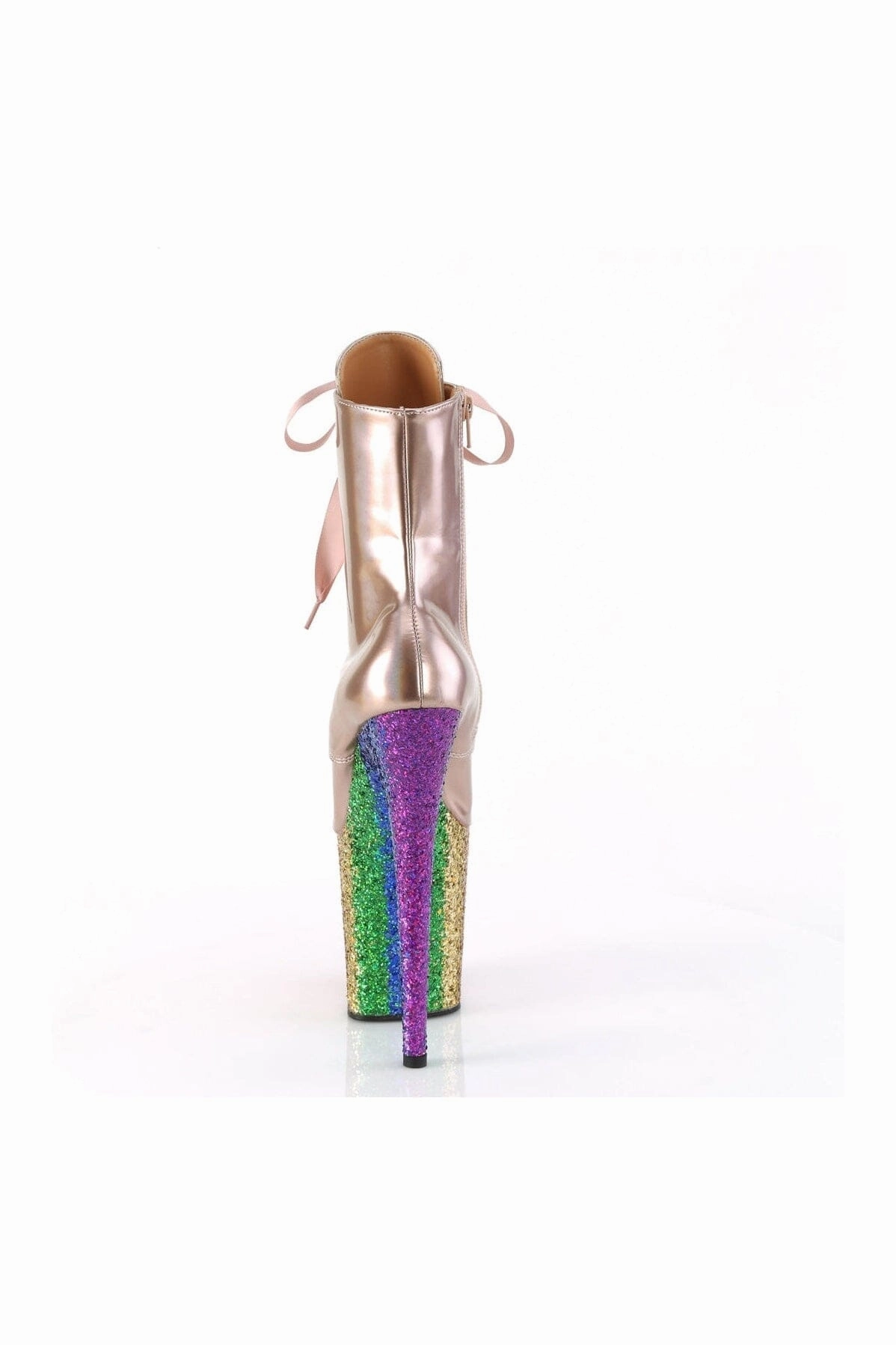 FLAMINGO-1020HG Rose Gold Patent Ankle Boot