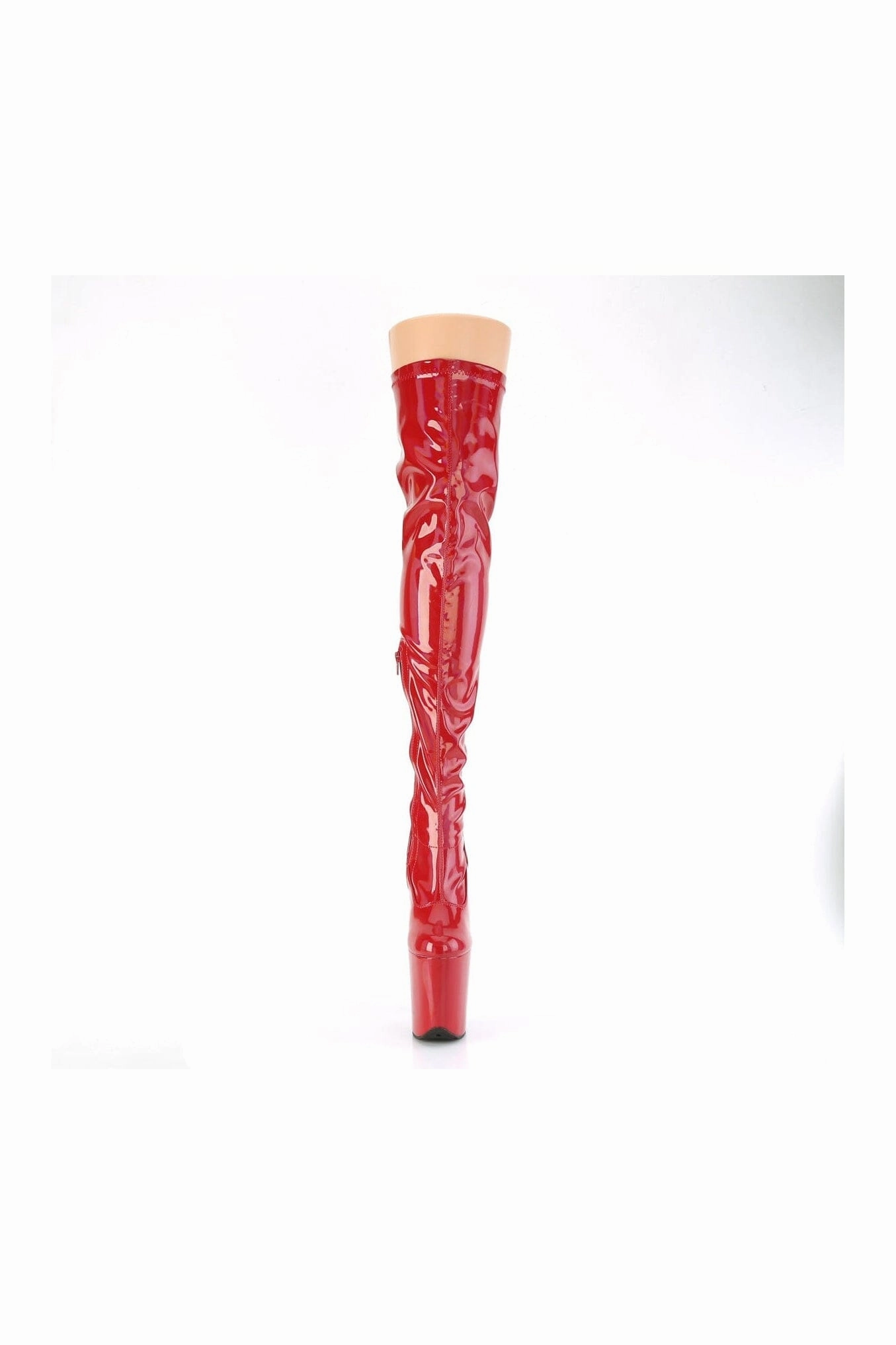 FLAMINGO-3000HWR Red Hologram Thigh Boot
