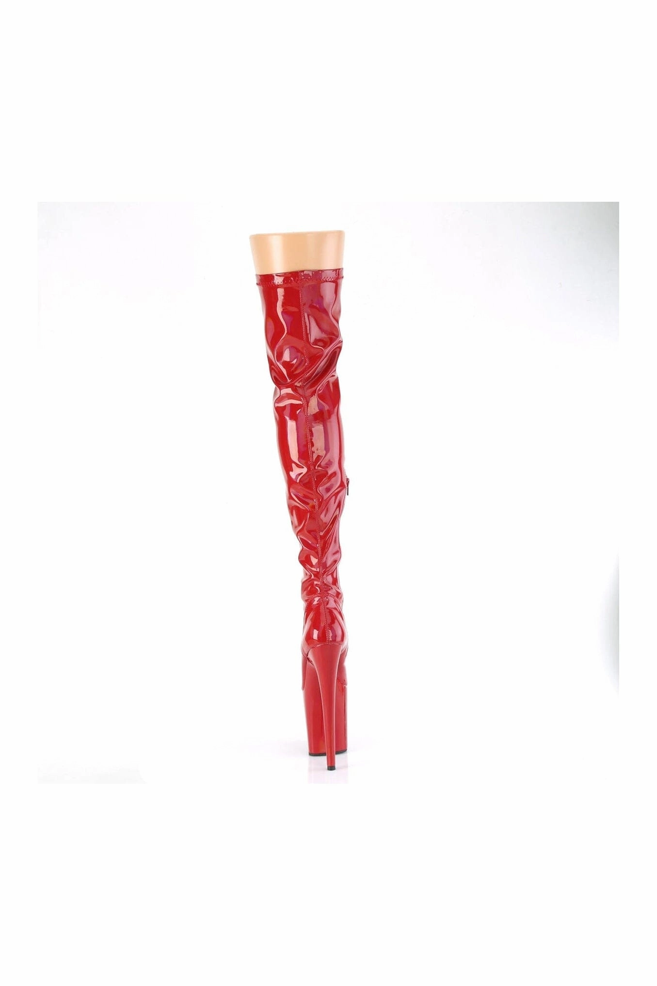 FLAMINGO-3000HWR Red Hologram Thigh Boot