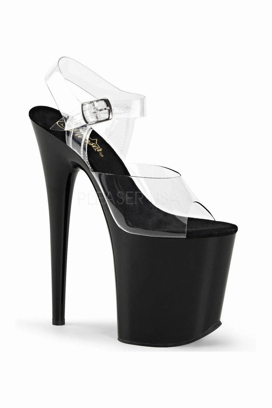 FLAMINGO-808 Platform Sandal  | Black Vinyl
