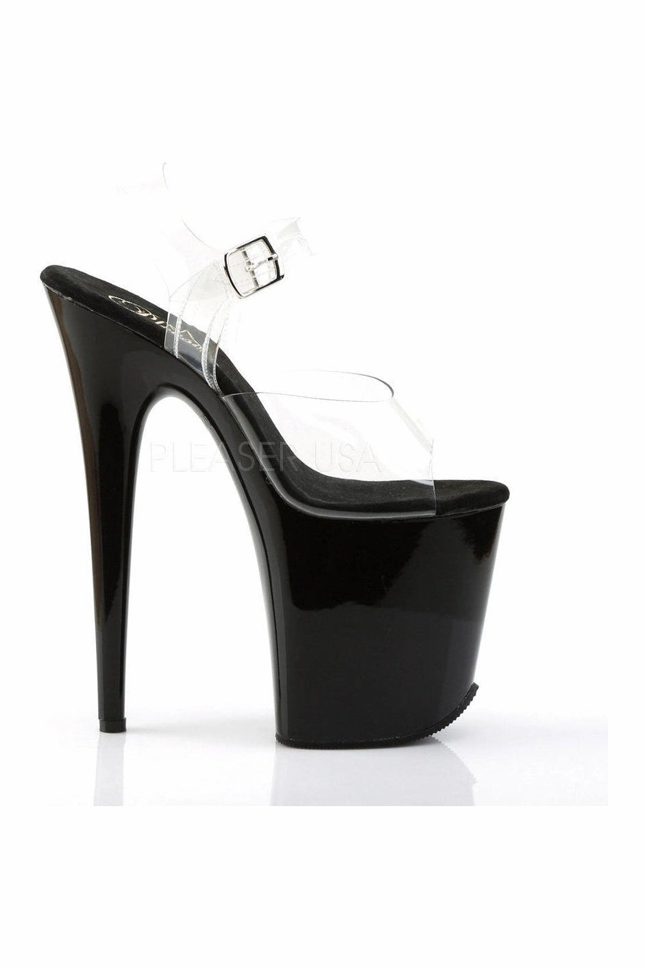 FLAMINGO-808 Platform Sandal  | Black Vinyl