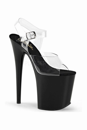 FLAMINGO-808 Platform Sandal  | Black Vinyl