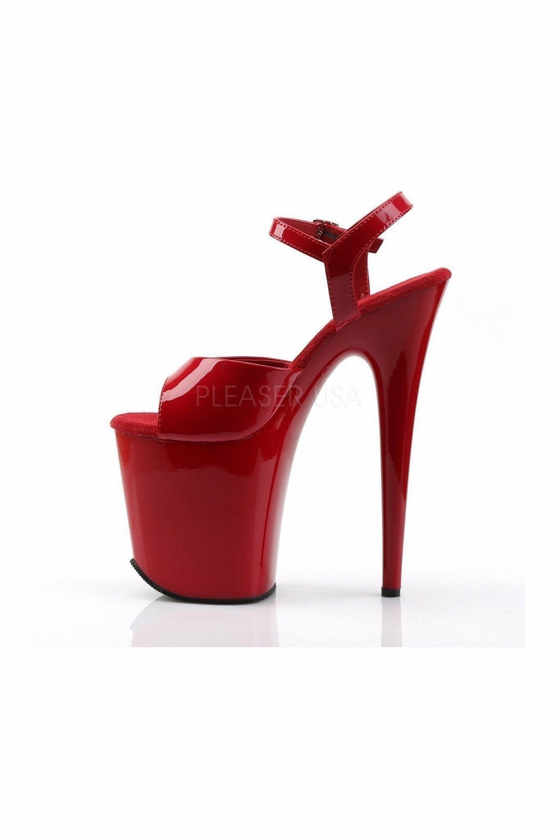 FLAMINGO-809 Platform Sandal  | Red Patent