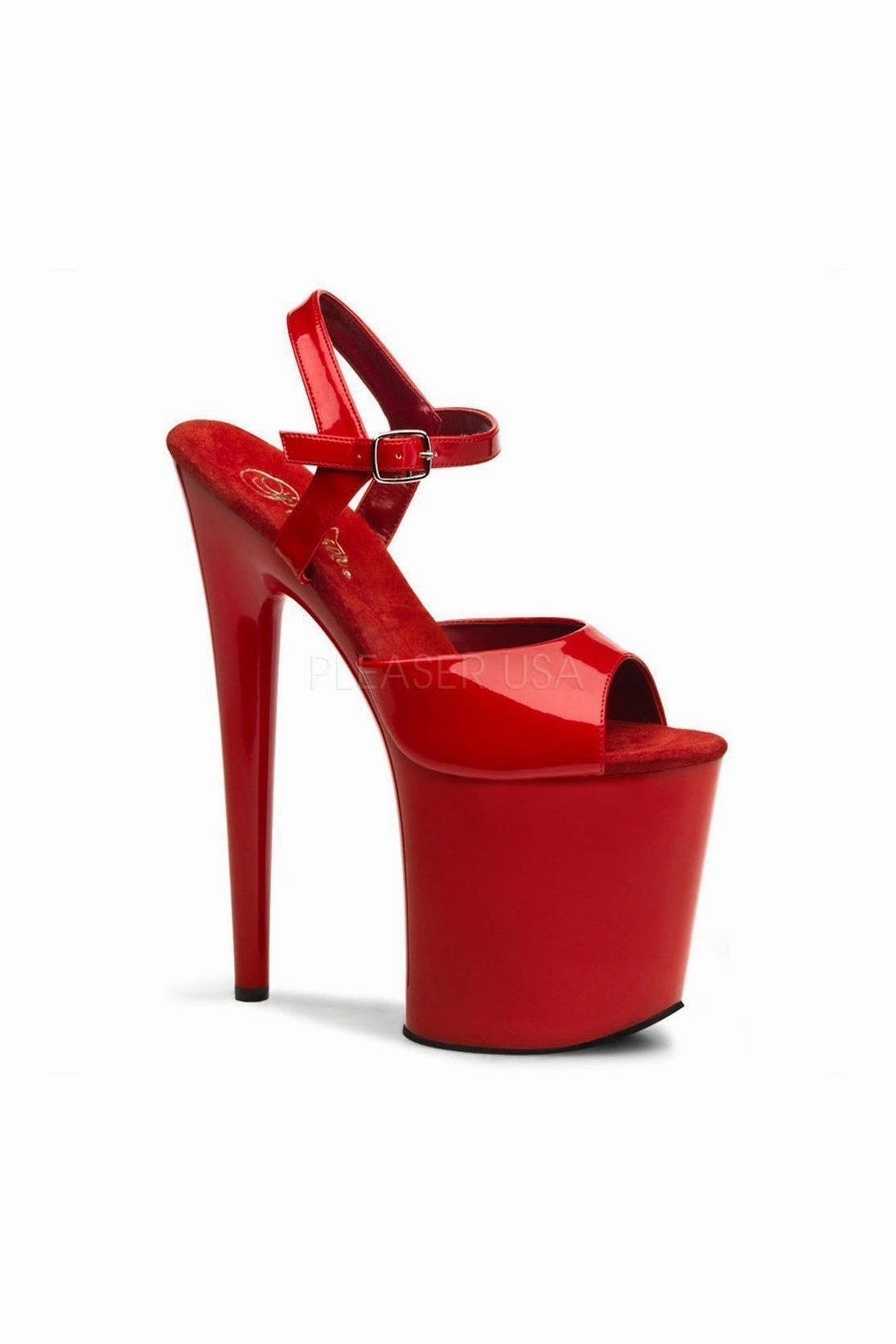 FLAMINGO-809 Platform Sandal  | Red Patent