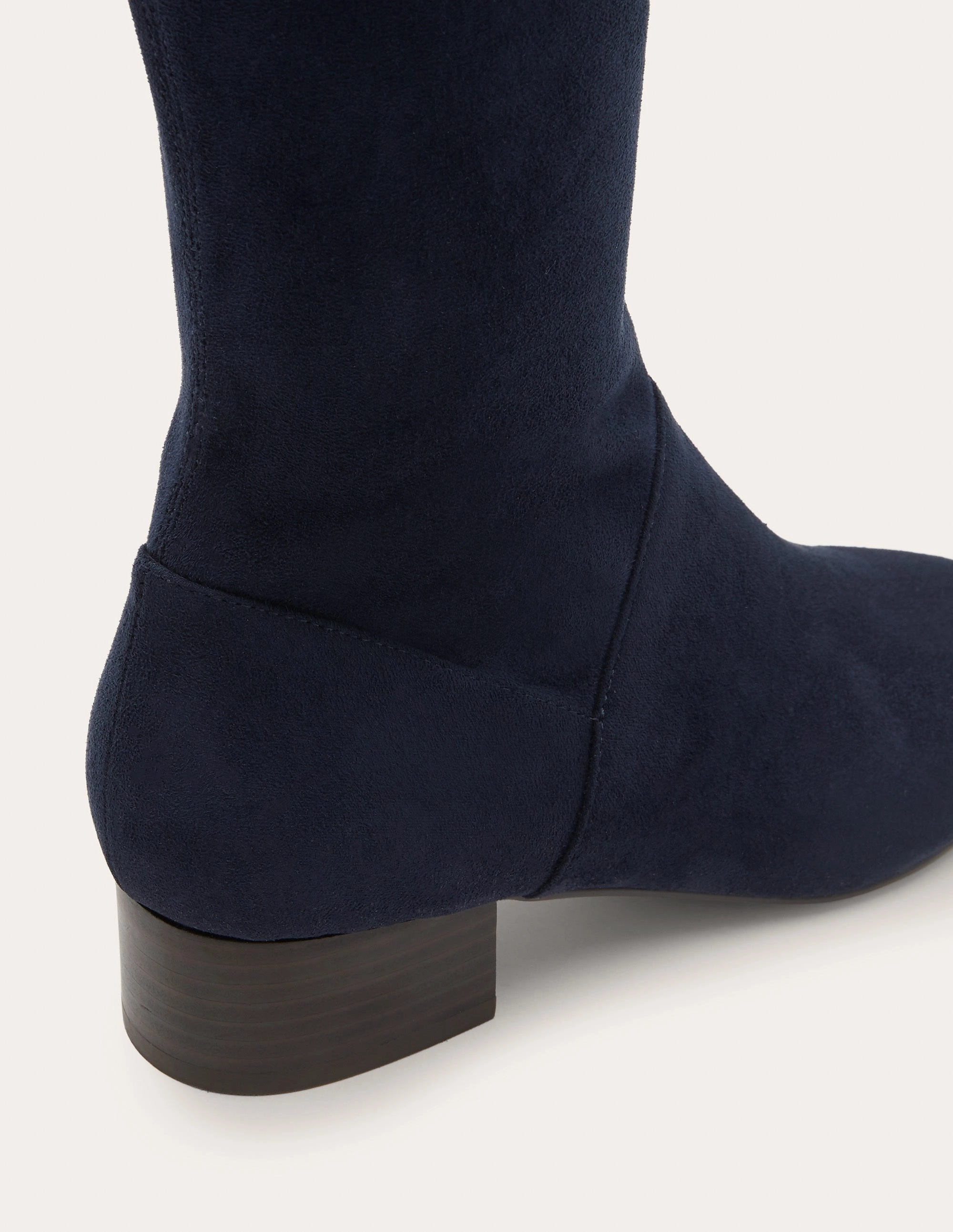 Flat Stretch Boots-Navy
