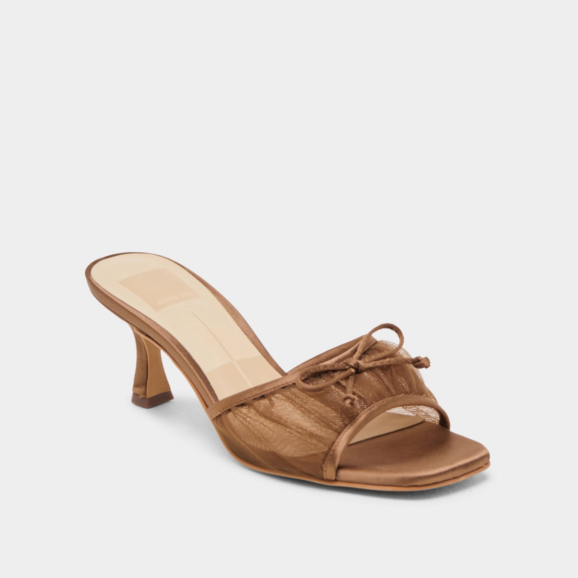 GALEN HEELS MID BROWN TULLE