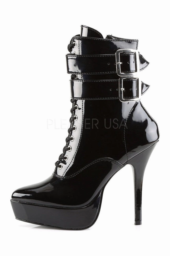 INDULGE-1026 Ankle Boot | Black Patent
