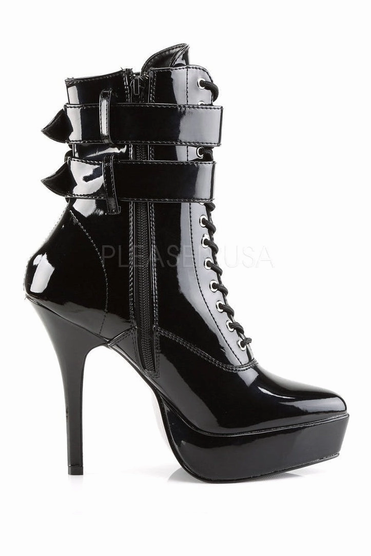 INDULGE-1026 Ankle Boot | Black Patent