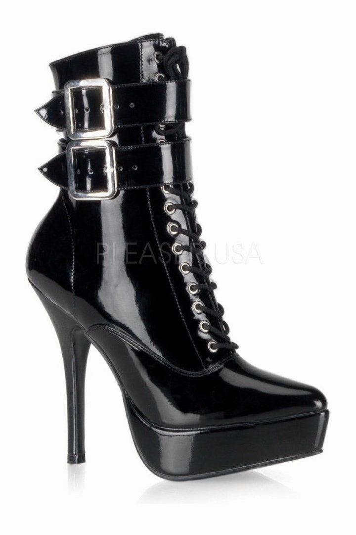 INDULGE-1026 Ankle Boot | Black Patent