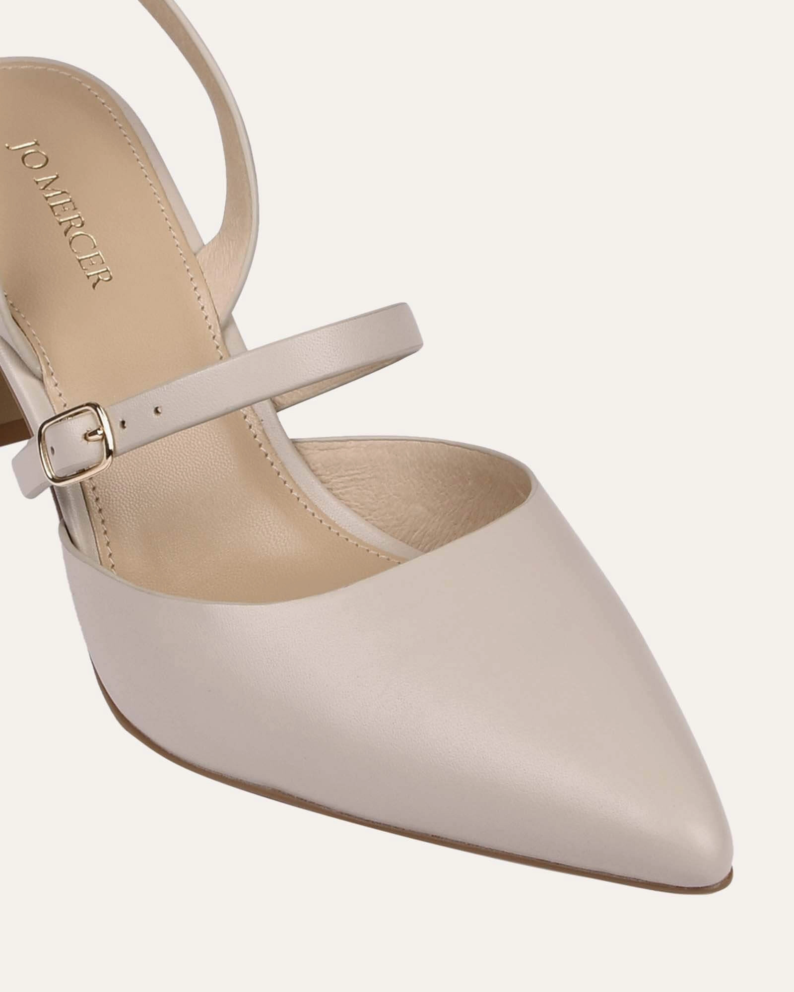 KARINA MID HEELS BONE LEATHER