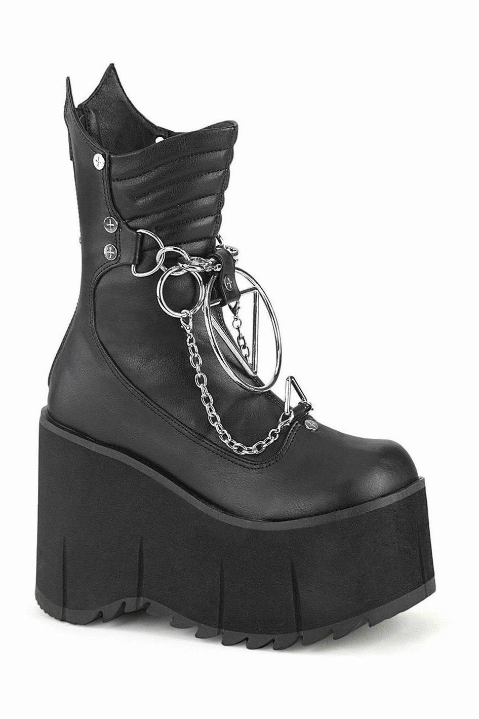 KERA-130 Knee Boot | Black Faux Leather