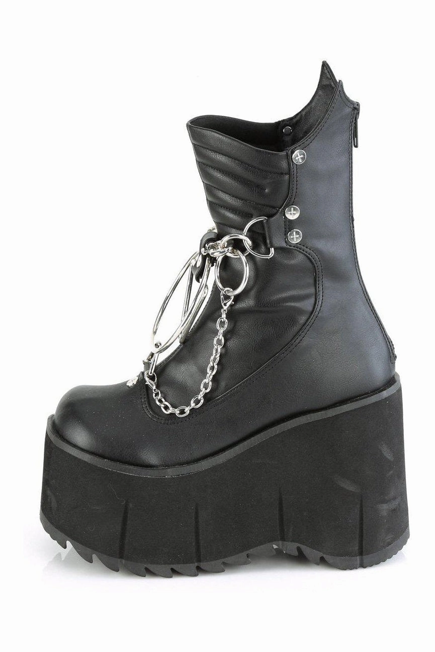 KERA-130 Knee Boot | Black Faux Leather