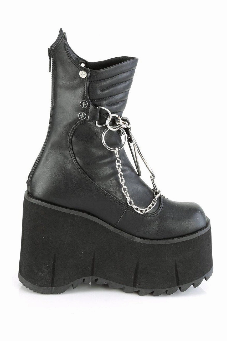 KERA-130 Knee Boot | Black Faux Leather