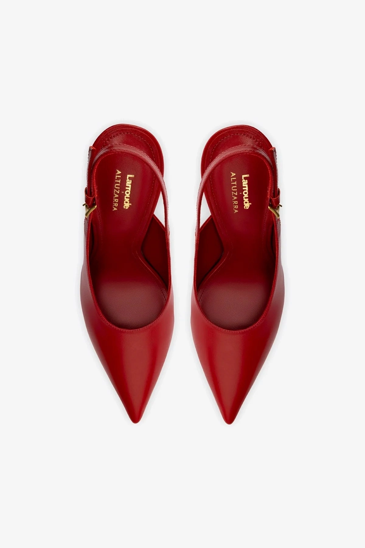 Larroudé x Altuzarra Pump In Blood Red Leather