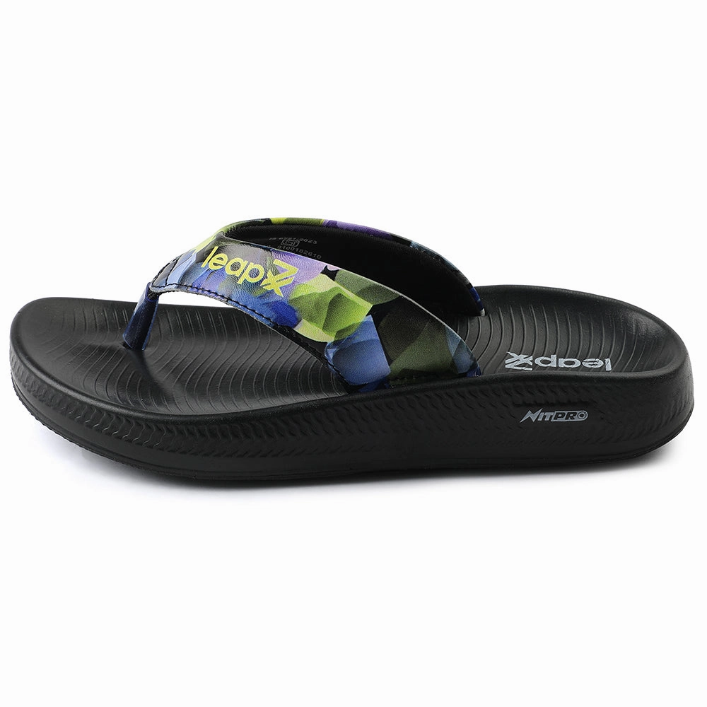 Leap7x Black Casual Flip-Flop For Women NITWALK-L3 By Liberty