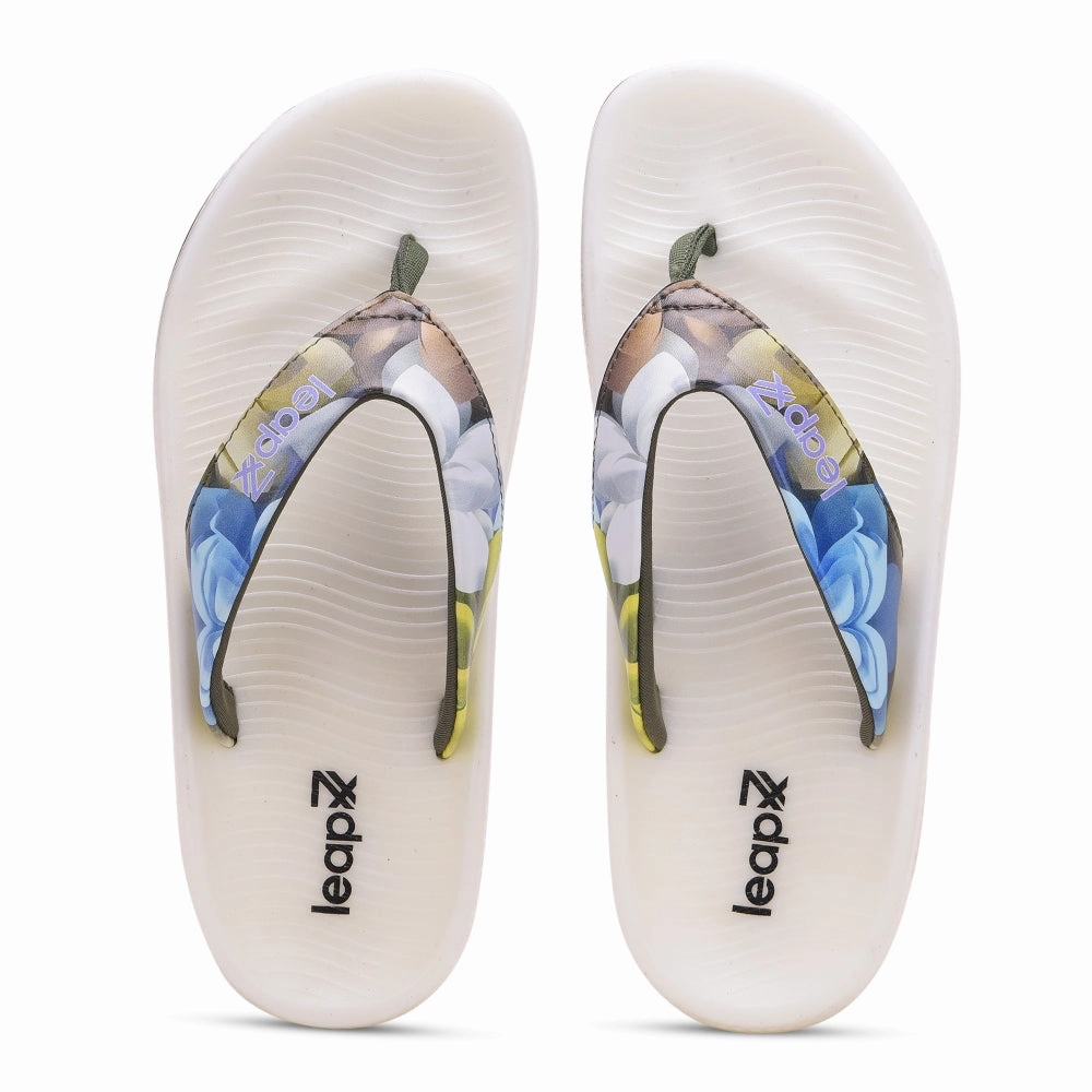 Leap7x Green Casual Flip-Flop For Women NITWALK-L3 By Liberty