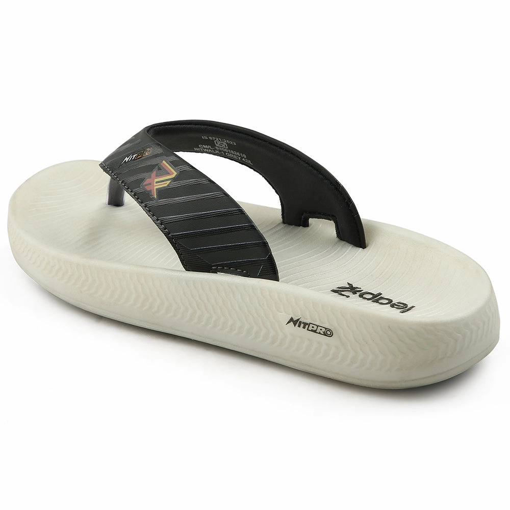 Leap7x Grey Casual Flip Flop For Men NITWALK-1 By Liberty