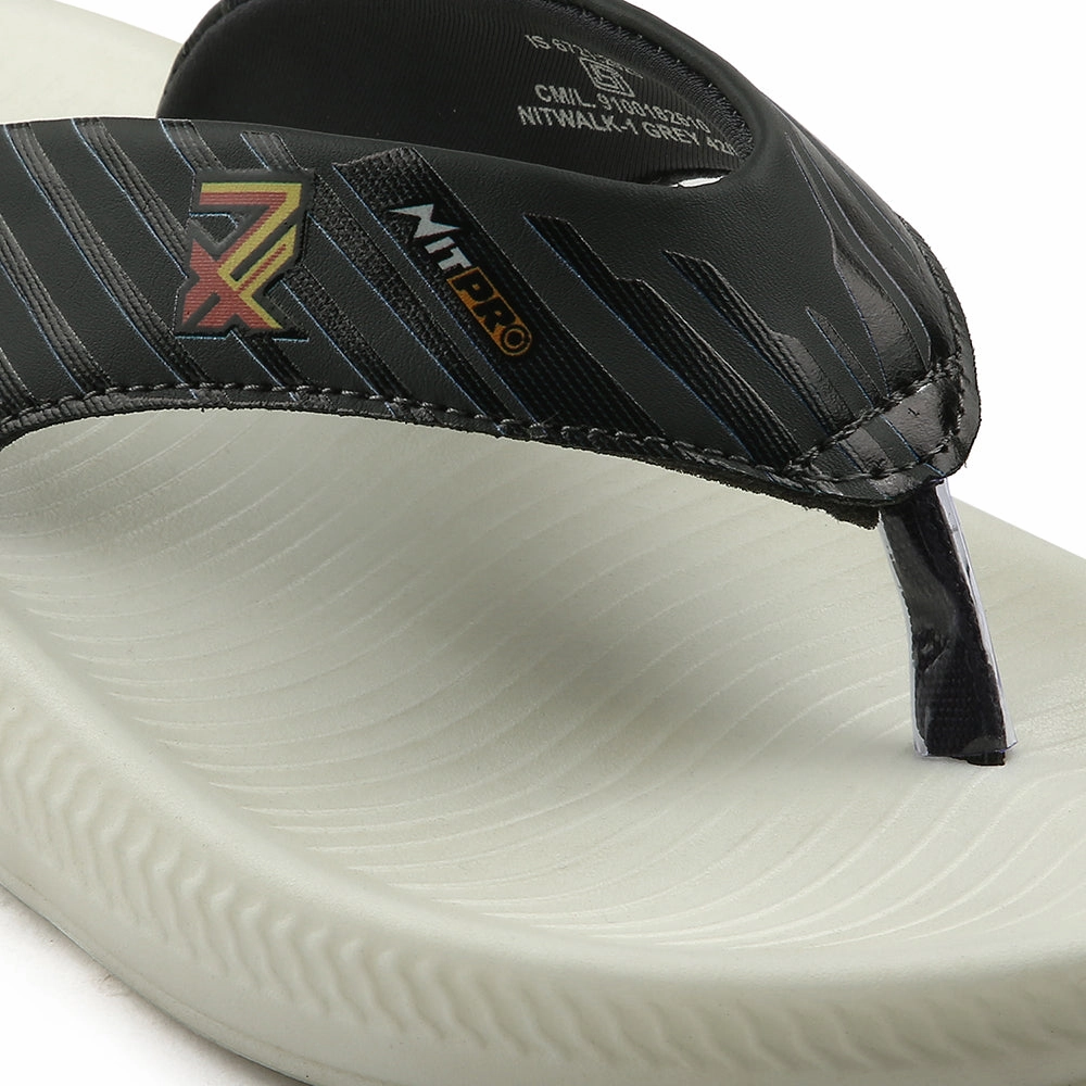 Leap7x Grey Casual Flip Flop For Men NITWALK-1 By Liberty
