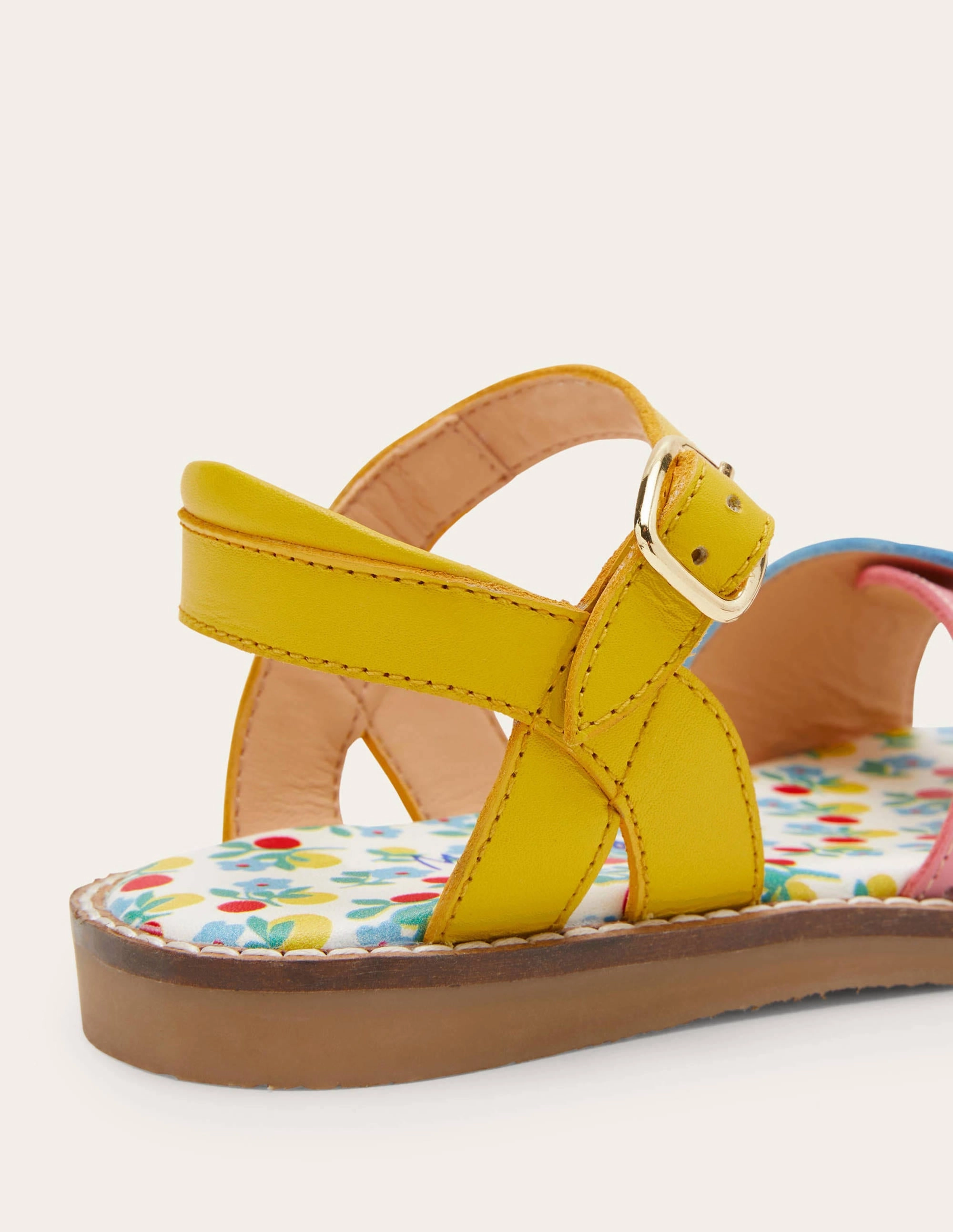 Leather Buckle Sandals-Multi Leather