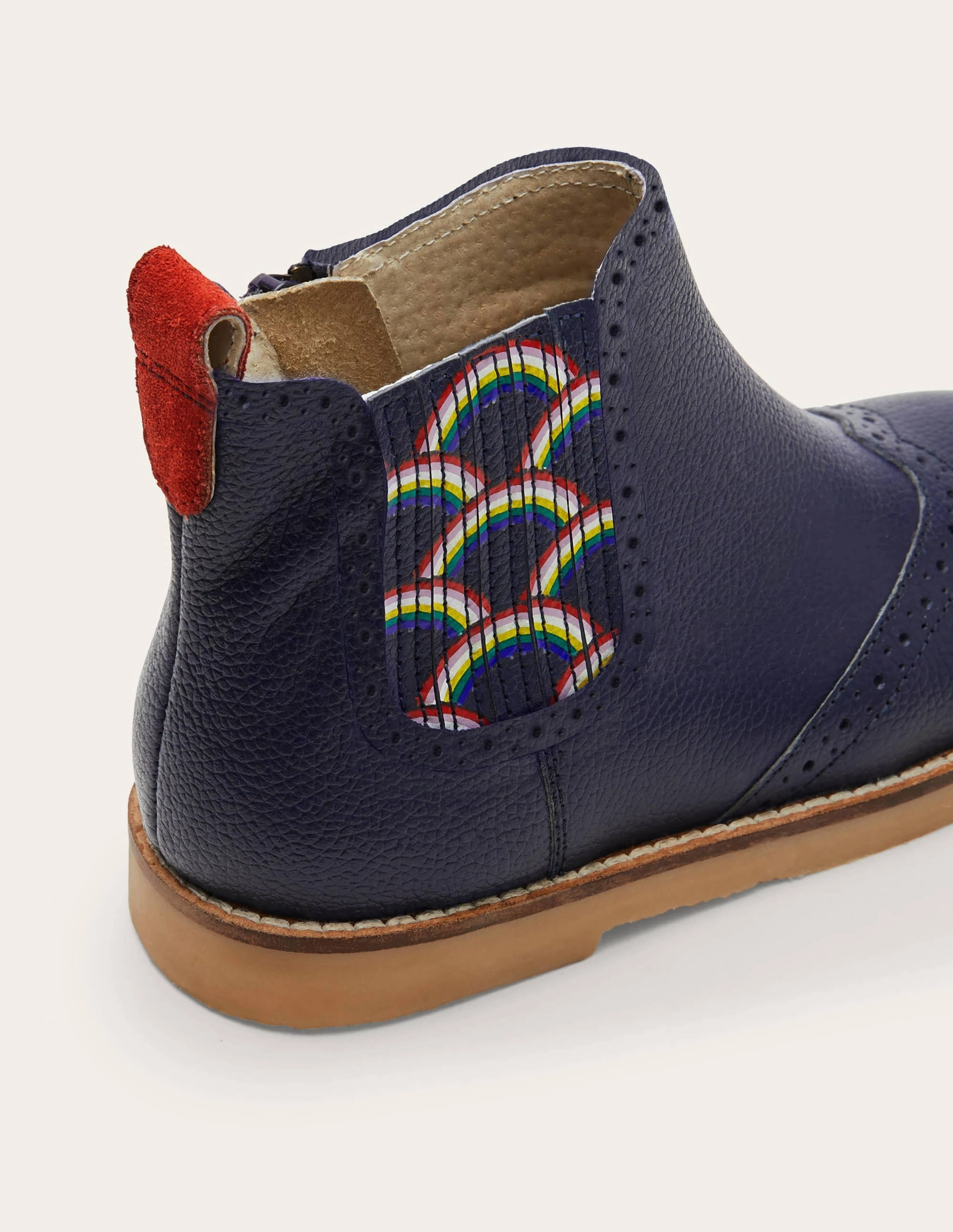 Leather Chelsea Boots-College Navy
