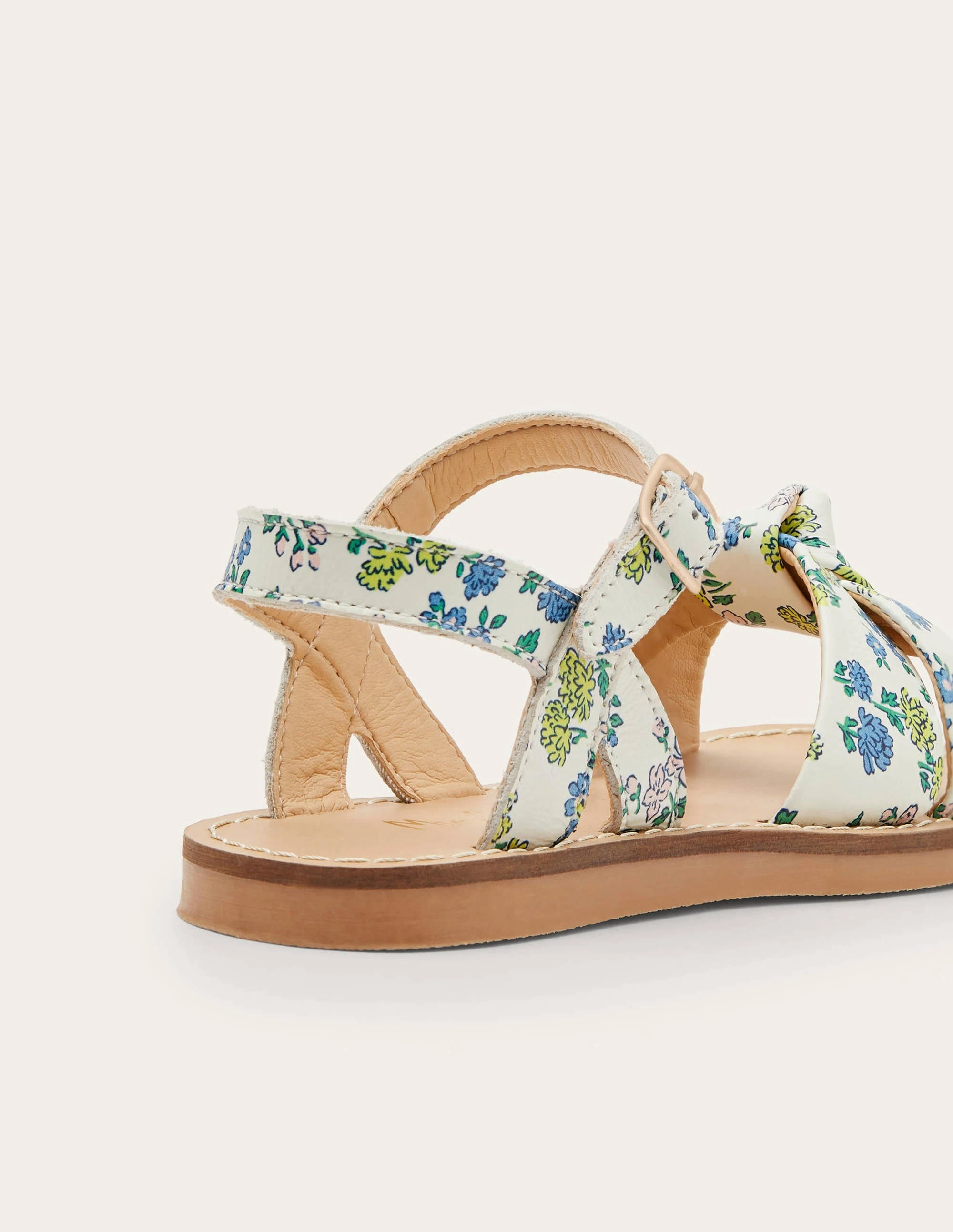 Leather Knot Sandals-Boto Pink Meadow Floral