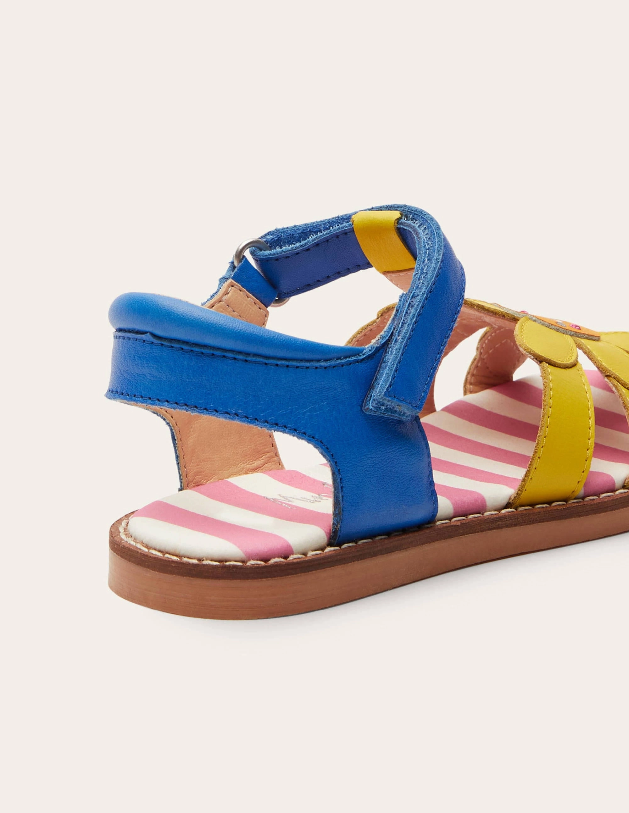 Leather Padded Sandals-Daffodil