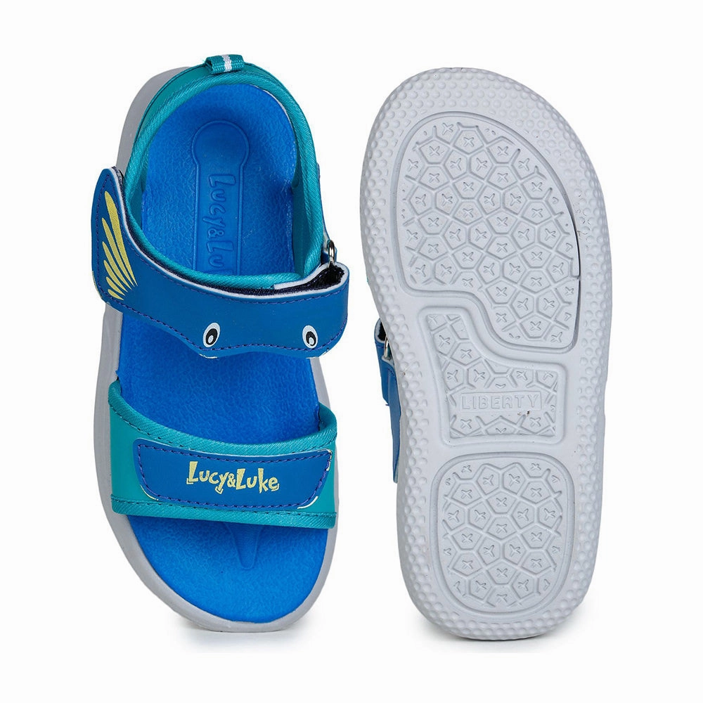 Lucy & Luke Blue Casual Sandal For Kids HIPPO-1 By Liberty