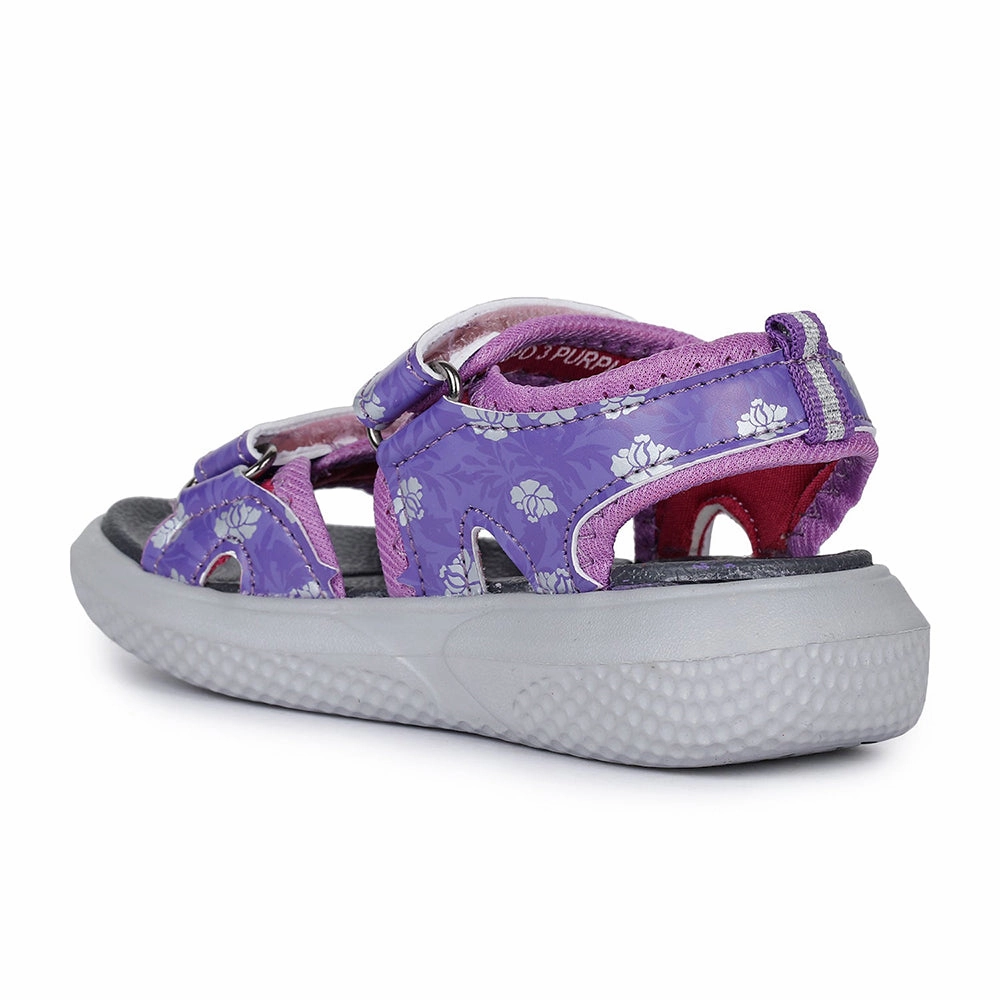 Lucy & Luke (Purple) Casual Sandal For Kids Hippo-3 By Liberty