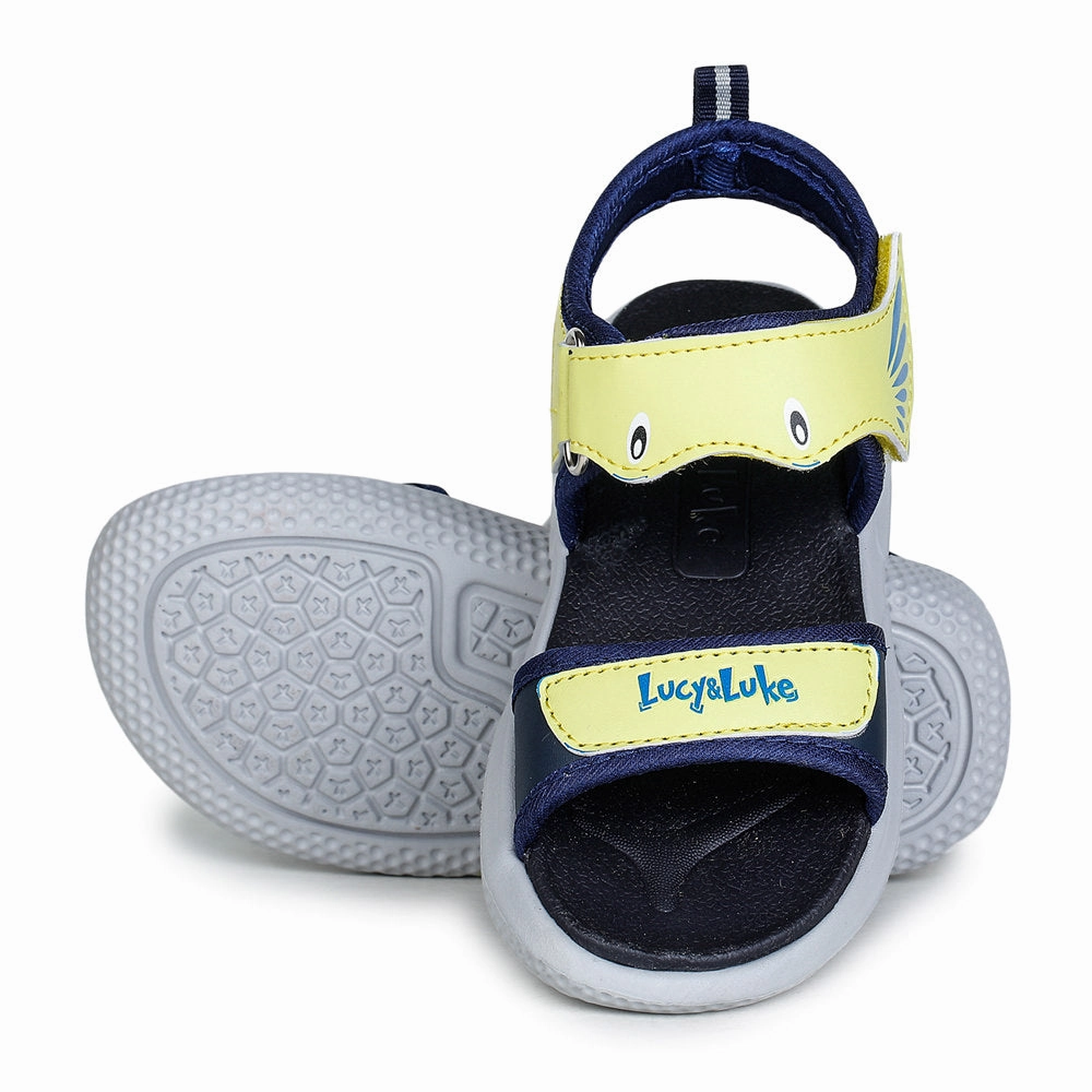 Lucy & Luke Yellow Casual Sandal For Kids HIPPO-1 By Liberty