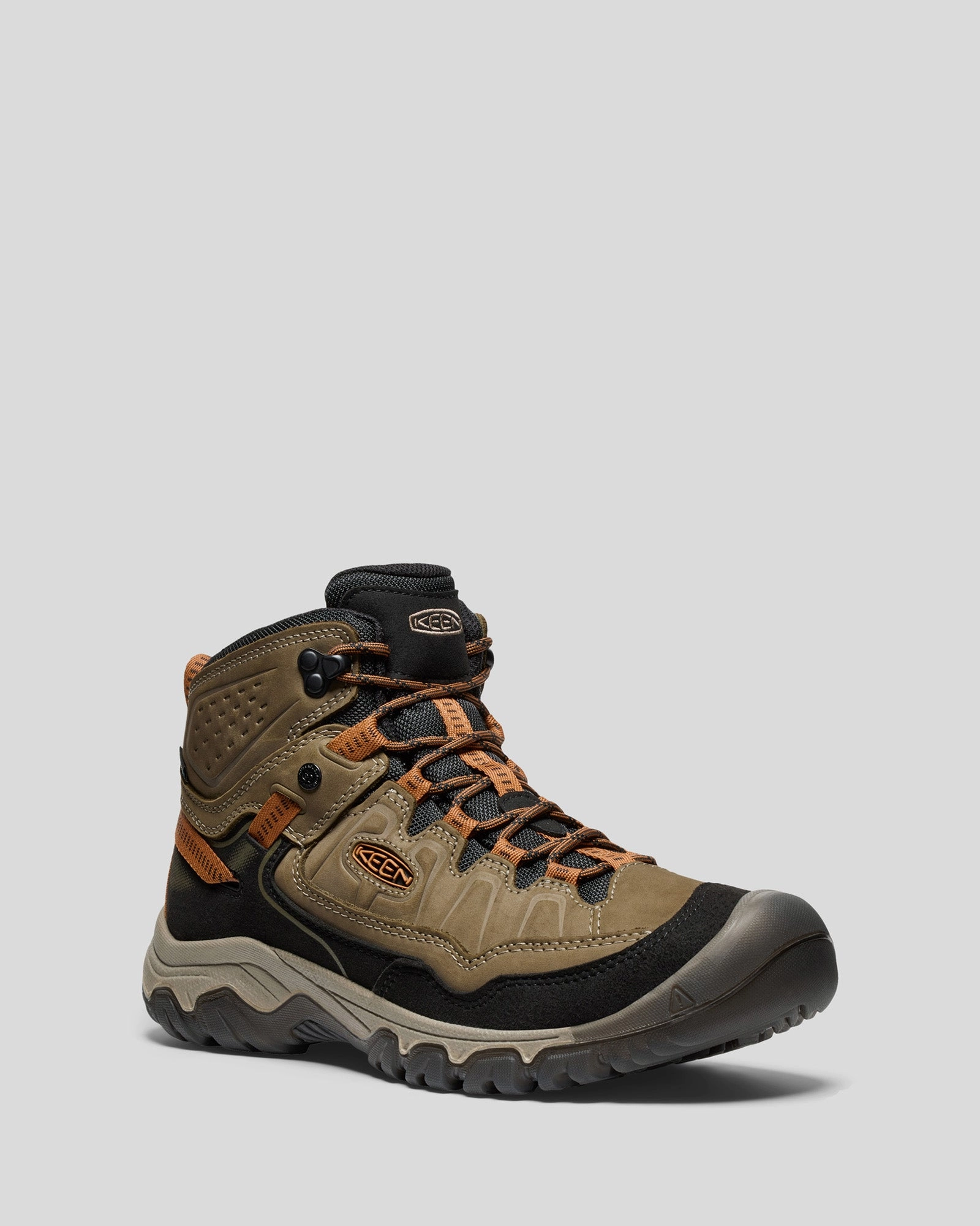 Men's Keen Targhee IV Waterproof Mid Hiking Boots - Sea Turtle/Roasted Pecan
