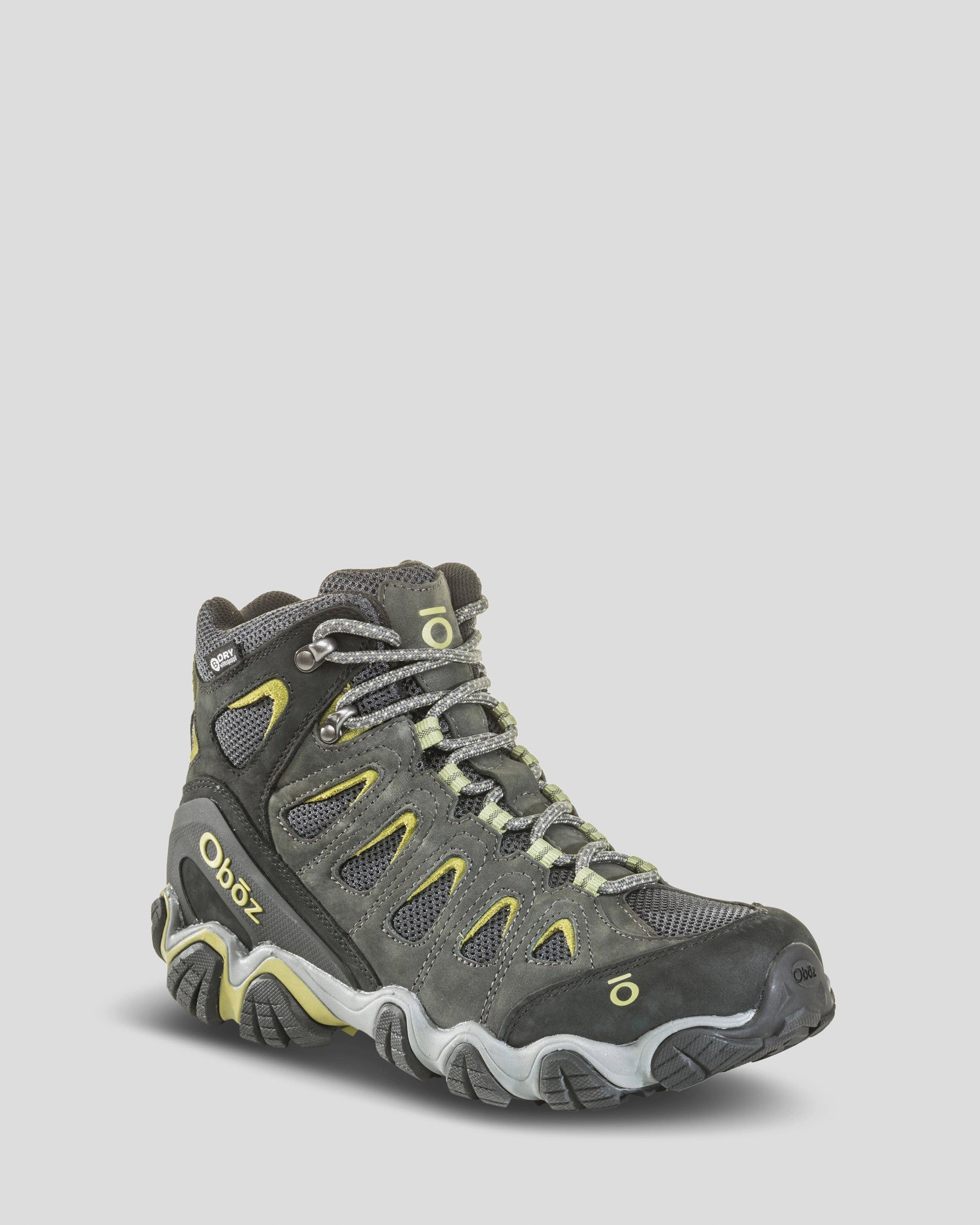 Men's Oboz Sawtooth II Mid Waterproof Hiking Boots - Dark Shadow/Woodbine Green