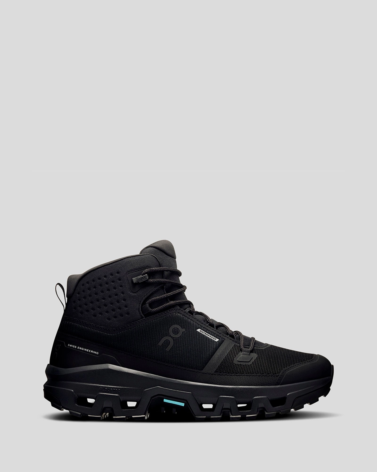 Men's On Running Cloudrock Waterproof Mid Hiking Boots - Black/Black