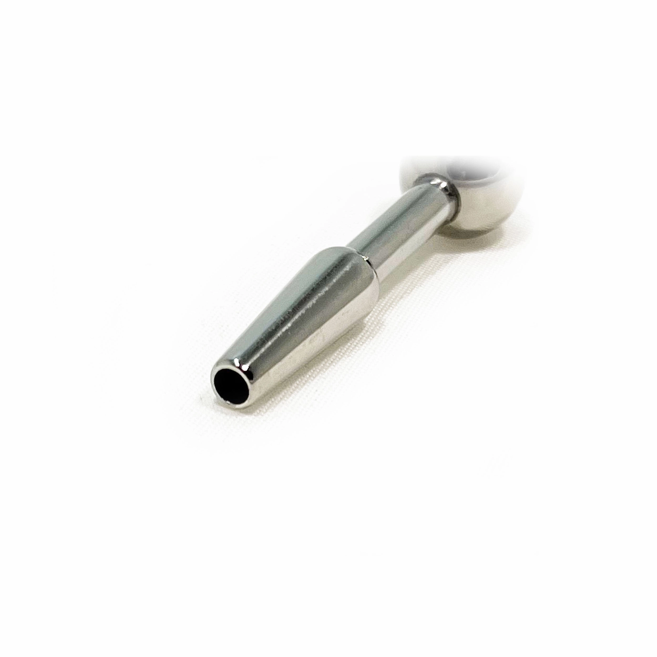 Metal Pleasure Play Hollow Urethral Sound - 2.5"