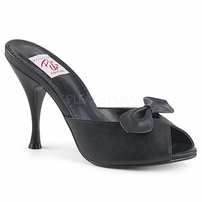 MONROE-08  Black Faux Leather