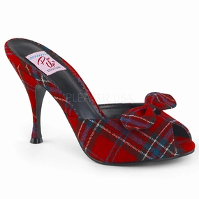 MONROE-08  Red Plaid Fabric