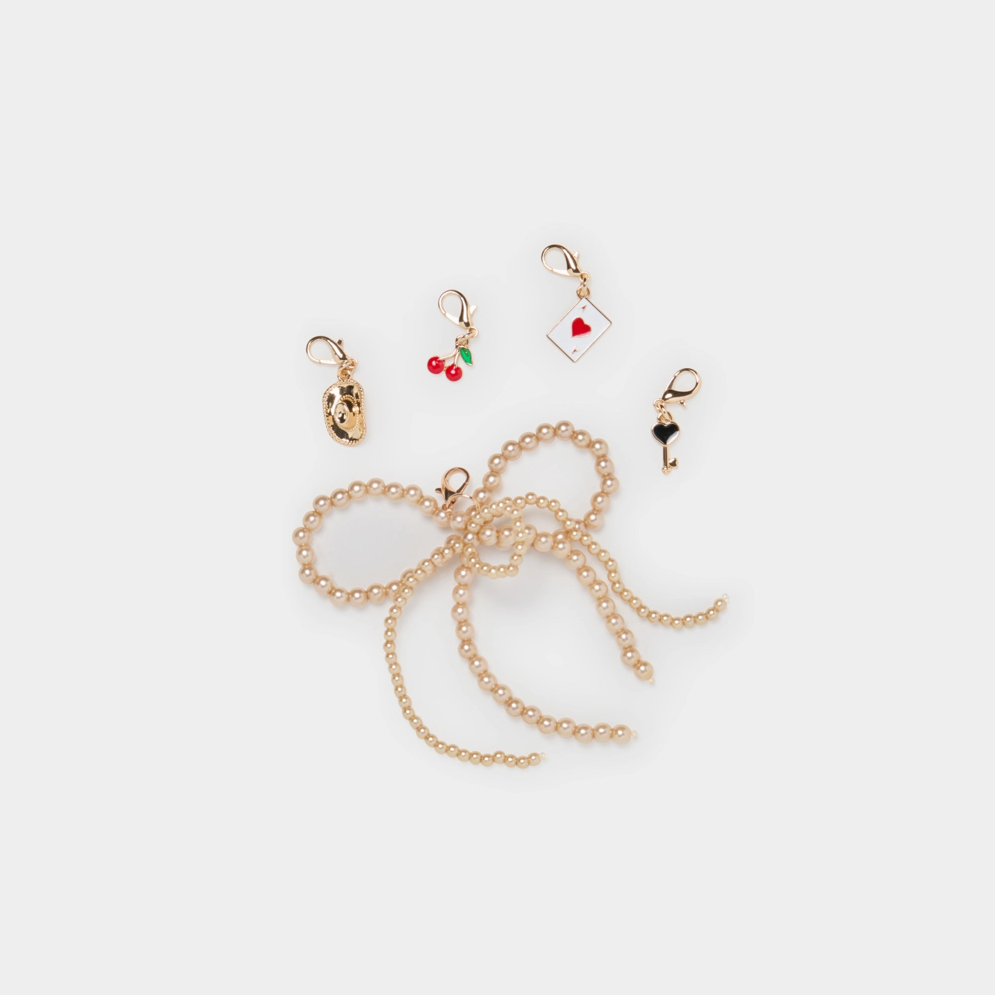 NOTICE LACE SNEAKERS IVORY   GOLD CHARM BUNDLE