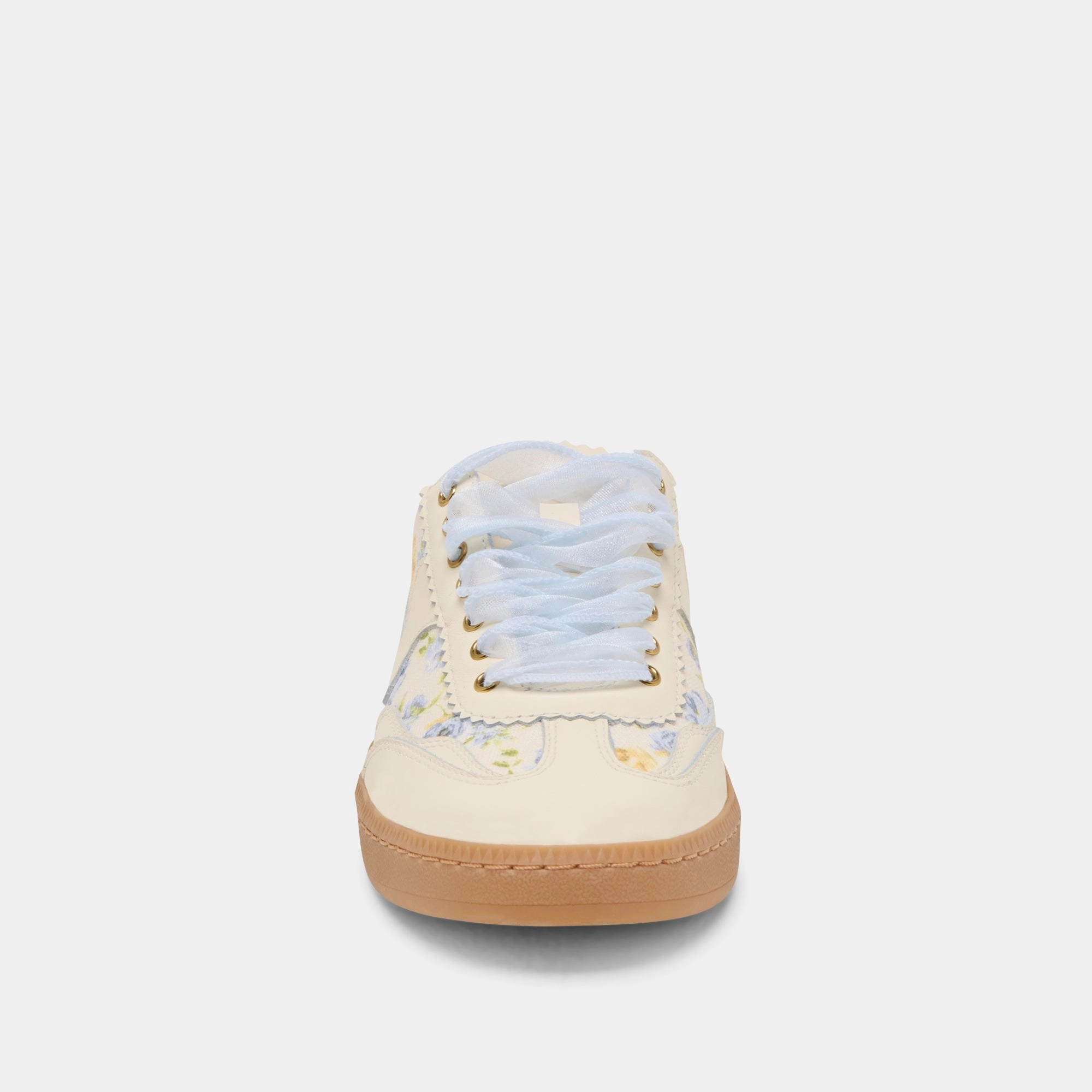NOTICE SLIDE SNEAKERS BLUE FLORAL LEATHER