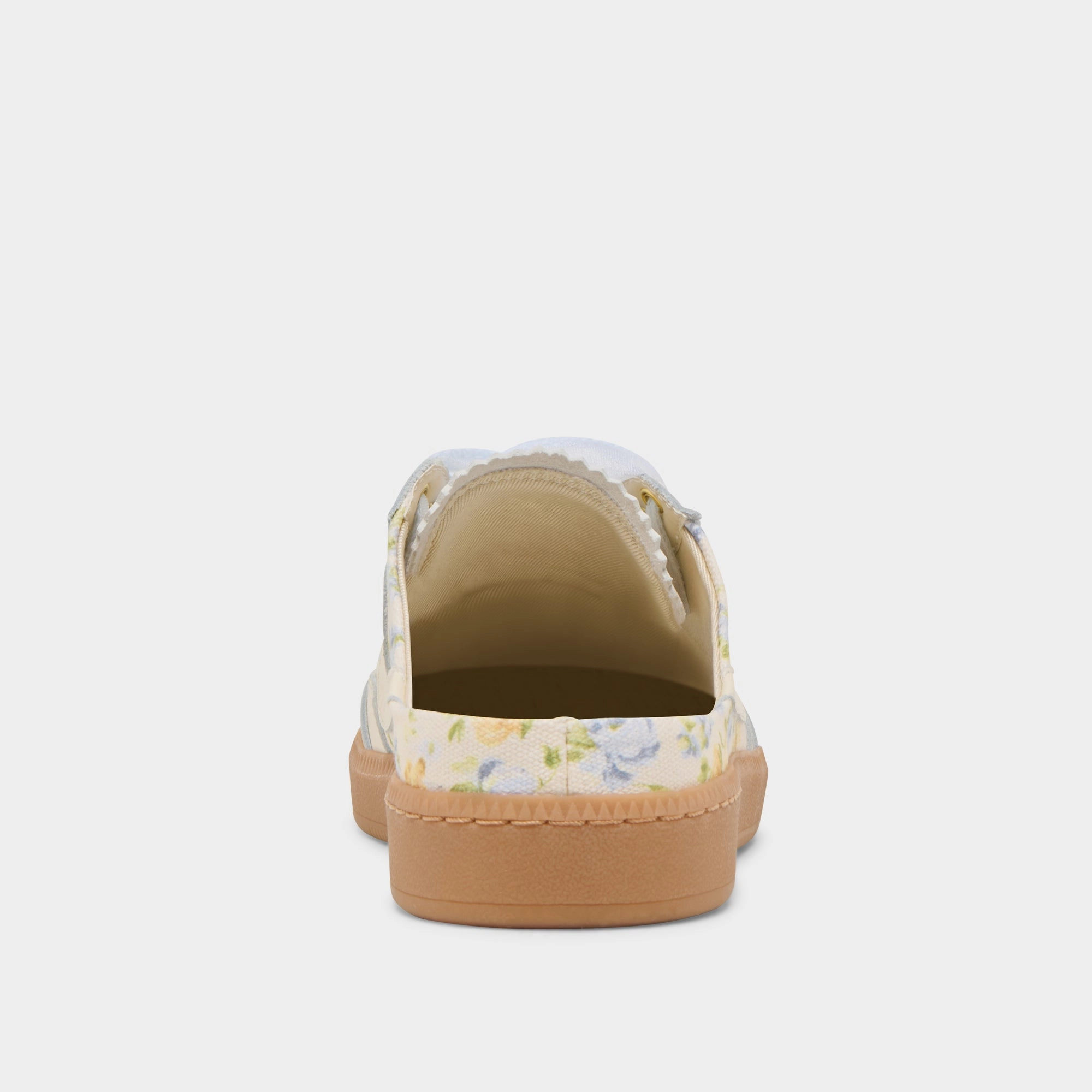 NOTICE SLIDE SNEAKERS BLUE FLORAL LEATHER