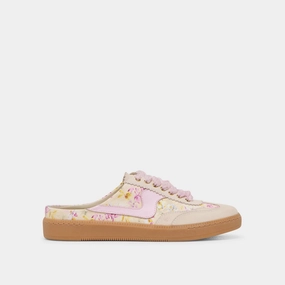 NOTICE SLIDE SNEAKERS PURPLE FLORAL LEATHER