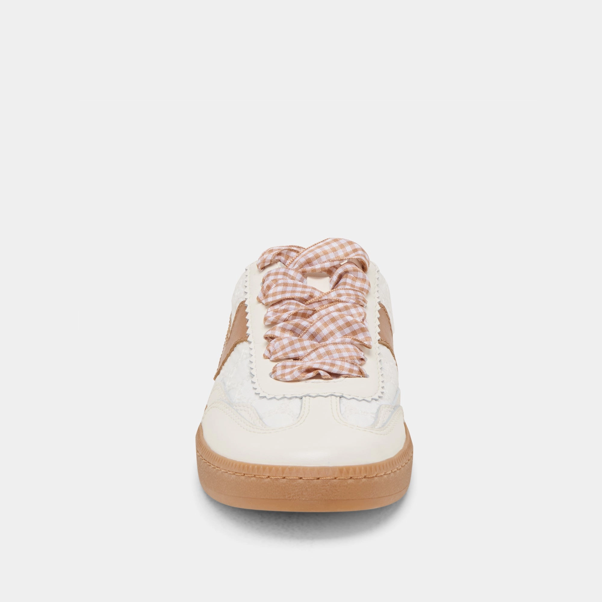 NOTICE SLIDE SNEAKERS WHITE PINK EYELET