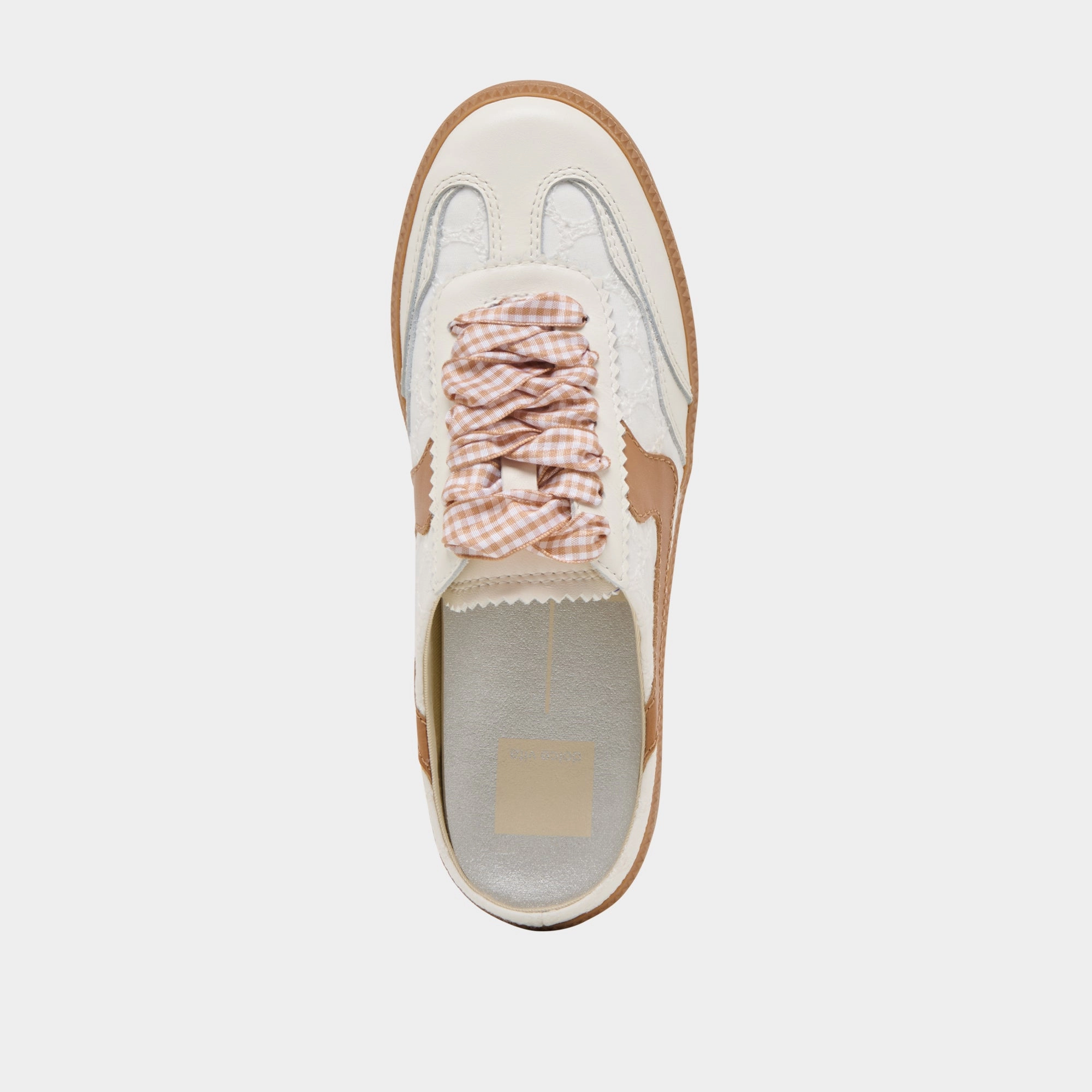 NOTICE SLIDE SNEAKERS WHITE PINK EYELET