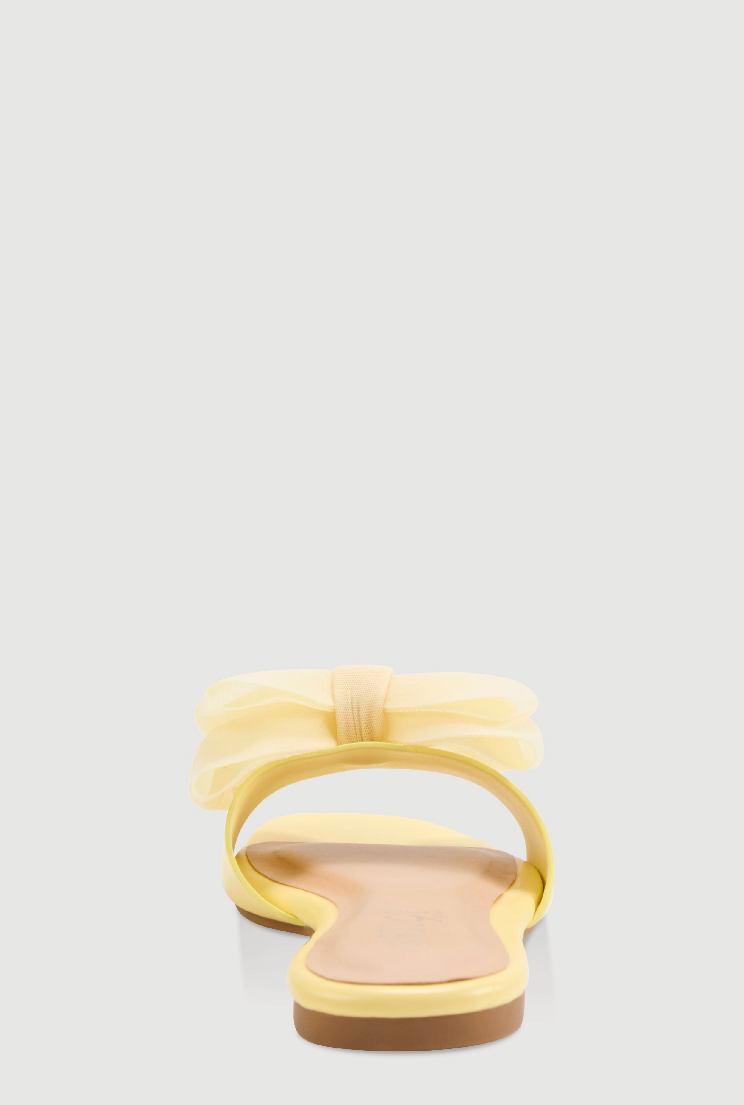 Organza Double Bow Band Slide Sandals